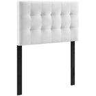 Modway Lily Biscuit Tufted Performance Velvet Twin Headboard - White-Luxurious Modern Twin Headboard