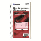 Blueline Telephone Message Book - 10-3/4" x 5-3/4" - French-100 telephone and message pages