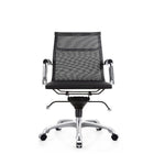 Plata Import Martha Office Chair Mesh Low Back Adjustable Height Metal Frame - Black-Manual Tilt