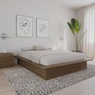 Nexera Malibu Bed Frame - Queen Size - Brown Oak-Easy Assembly and Delivery: Hassle-free assembly, doorstep delivery for a convenient bedroom upgrade
