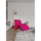 Manhattan Comfort - Rosebud fauteuil d’appoint moderne de 30,3 po en mélange de laine, rembourré, fuchsia, lot de 2-Chaise longue d’appoint abstraite distinctive conçue par la langue moderne