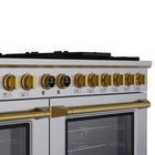 Kucht 60" KXP Series Dual Fuel Range Natural Gas - Stainless Steel/Gold-Electronic ignition with auto re-ignition will keep you safe by lowering the risk of gas leaks