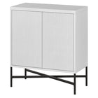 Hudson&Canal Brighton 28"W Accent Cabinet - White-Top weight capacity is 50 lbs, middle shelf can support 40 lbs, while lower shelf hold 50 lbs