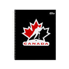 Hilroy Hockey Canada One Leaf Notebook - 10-1/2 H x 8-5/8" W - Black-Durable Hardcover