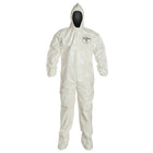 Dupont Personal Protection Coverall Tychem Sl Hood/Boot Bound Seam 2XL, 3 Pack (SL122B-2XL)-Colour: White
