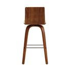 Armen Living - Vienna Tabouret de Bar Pivotant de 66 cm de Hauteur de Comptoir en Finition Bois Noyer avec Similicuir Crème-50,8 cm L x 43,2 cm l x 88,9 cm H