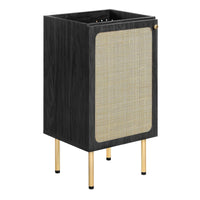 Modway Chaucer 18" Bathroom Vanity Cabinet - Black-MDF and Particleboard