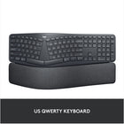 Logitech ERGO K860 Clavier Ergonomique Sans Fil - En Deux Parties-Avec couche à mémoire de forme, qui offre un confort de frappe avec 54% de support en plus pour les poignets , 25% moins pliés qu'avec un clavier standard