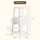 MotionGrey Blessy Toddler Tower - Adjustable Learning Kitchen Helper Step Stool with Safety Rail - White-7