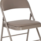 Flash Furniture HERCULES Series Double Braced Vinyl Folding Chair - Grey-18 Gauge Steel Frame