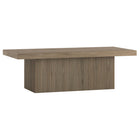Hudson&Canal - Table basse rectangulaire Torren (122 cm de largeur) - Chêne gris vieilli-Un design contemporain moderne pour votre salon, votre bureau et plus encore