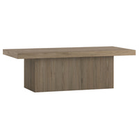 Hudson&Canal - Table basse rectangulaire Torren (122 cm de largeur) - Chêne gris vieilli-Un design contemporain moderne pour votre salon, votre bureau et plus encore