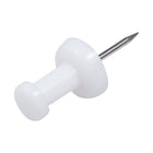 JAM Paper Colourful Push Pins - White - 100 Pack-Used to pin important papers or pictures to Bulletin Boards, Cork Boards, Calendars, and Walls