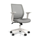 Staples - Fauteuil fonctionnel Essentials, tissu et dossier en maille, gris-Dossier en mailles et siège en tissu
