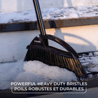 Vileda Strong Sweep Broom with Step-On Dust Pan - Black-Heavy Duty Bristles Remove 99%+ dust & dirt in one sweep