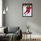 Nick Suzuki Montreal Canadiens - Framed Canvas - 22" x 31"-Ready to hang - arrives fully assembled