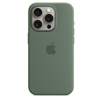 Apple Silicone Case with MagSafe for iPhone 15 Pro - Cypress-Model Compatibility: Apple iPhone 15 Pro