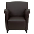 Flash Furniture – Fauteuil de réception en cuir souple Hercules Roman, brun (ZBROMANBRN)-Chaise longue