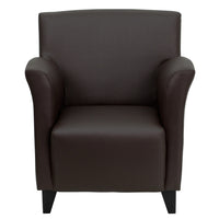 Flash Furniture – Fauteuil de réception en cuir souple Hercules Roman, brun (ZBROMANBRN)-Chaise longue