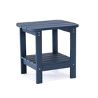 Backyard Lifestyles Side Table with Shelf - Navy Blue-Durable Weather Resistant Polystyrene: HIPS, High Impact Polystyrene.