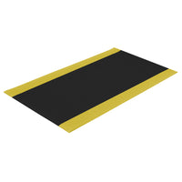 Edgewood Airsoft Safety Pebbled Light Duty Anti-Fatigue Mat - 3' W x 5' L x 3/8" D - Black/Yellow-Light Duty