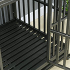 PawHut - Cage pour chien en acier robuste 41 po - noir-Cage équipée de 2 plateaux inférieurs amovibles 