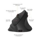 Intekview Bluetooth + 2.4G Wireless Vertical Mouse - Black-7