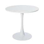 Homy Casa 31.5"W Round  Office Desk - White-Space-efficient 31.5" round design fits in small office spaces