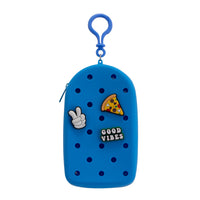 Gry Mattr - Étui À Lunettes En Silicone Pour Enfants Avec Breloques - Bleu-Fermeture éclair bleue