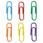 JAM Paper - Trombones standard colourés - trombones réguliers 1 po - assortiment arc-en-ciel - 6 paquets de 100-Quantité : 100 pinces de chaque couleur, 600 pinces au total