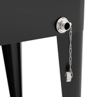 Permasteel 80 qt Retro Rolling Patio Cooler with Divider - Black-Removable flip-top lid