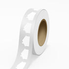 JAM Paper Standard Label Rolls - House Shaped - 1 7/8 x 2 7/8 - White High Gloss Film - 125 Labels/Roll-Colour: White Film | Make your mail stand out with high gloss film layer (laminated) shipping address labels.