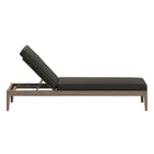 Modway Northlake Outdoor Teak Chaise Lounge - Flint Grey-3 Height Positions