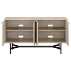 Hudson&Canal Richmond 58"W Buffet Table - Alder White-Clean with a soft, dry cloth and no harsh chemicals or abrasive cleaning materials
