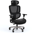 Staples - Fauteuil fonctionnel pivotant ergonomique en tissu Hyken Pro - Noir-Fauteuil de bureau ergonomique avec 14 options d’ajustement avancées pour un ajustement entièrement personnalisable