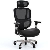 Staples - Fauteuil fonctionnel pivotant ergonomique en tissu Hyken Pro - Noir-Fauteuil de bureau ergonomique avec 14 options d’ajustement avancées pour un ajustement entièrement personnalisable