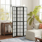 HOMCOM 3 Panel Freestanding Room Divider for Bedroom - Black-Pine wood frame and non-woven fabric for a minimalist look 
