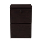 Koss - Classeur vertical de luxe en bois à 2 tiroirs - Cerisier-Coulisses à extension complète