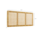 Modway Sandy Wall Mounted Wood and Rattan Full Size Headboard - Natural Rattan-Mango Wood