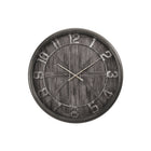 Monarch Specialties Clocks 30" Round Large Wall Clock - Brown -Trendy and stylish 30" round wall clock with a thick plastic frame in a lightly distressed brown finish and a printed wood back-drop, perfect for transitional home decors
