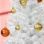 HOMCOM 7' Artificial Christmas Tree - White-Overall Dimensions: ⌀21.75" x 84" H 