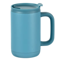 Gry Mattr - Tasse en acier inoxydable avec poignée - 500 ml - Bleu-Capacité de 500 ml (16 oz)