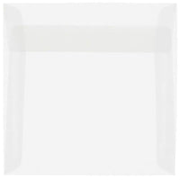 JAM Paper - Enveloppes d'invitation carrées en vélin translucide - 6,5 po x 6,5 po - Transparent - paquet de 25 (82516)-Clair