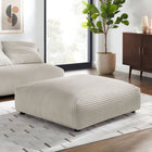 Modway - Solace Modulaire Tapissé en velours côtelé Ottoman - Amande-Rembourrage en mousse dense