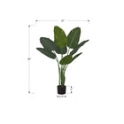 Monarch Specialties - Plante Artificielle - 44 po H - L'Arbre De L'Oiseau De Paradis - Mis En Pot - Feuilles Vertes - Pot Noir-Cette plante artificielle est faite à partir des meilleurs matériaux et ne nécessite aucun entretien ni d'arrosage, pour une décoration durable et écologique qui durera toute une vie