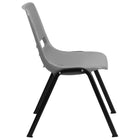 Flash Furniture HERCULES Series Grey Ergonomic Shell Stack Chair-Stacks up to 20 Chairs High