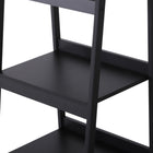 HOMCOM - Étagère Bibliothèque à 4 niveaux en forme d’échelle - noir - lot de 2-Matériau : MDF, acier 