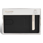 Champs - Porte-cartes d'accès en cuir Onyx - Noir-Fente pour carte de crédit facile d'accès