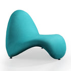 Manhattan Comfort - MoMa fauteuil d’appoint moderne 32,3" en mélange de laine, tapissé, bleu sarcelle, lot de 2-Cadre en métal avec 3 pieds géométriques