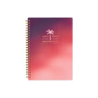 The Happy Planner 2026–2027 Organized Small Twin Loop Dated Planner - 7-1/2" x 6-11/16" - Dreamy Palms-Includes extra lined note pages, removable elastic pen loop, stickers, and three bonus months